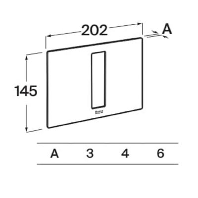 Roca Duplo S płytka przycisku spłukującego do WC dąb A8905213OO