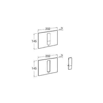 Roca Duplo S płytka przycisku spłukującego do WC biały A890523300