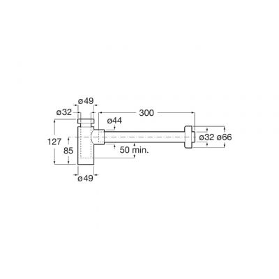 Roca Aqua półsyfon umywalkowy butelkowy chrom A5064070C0