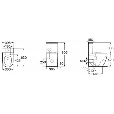 Roca Meridian spłuczka A341742620