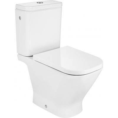 Zestaw Roca Gap Square miska WC kompakt z deską wolnoopadającą biały (A342477000, A801472003)
