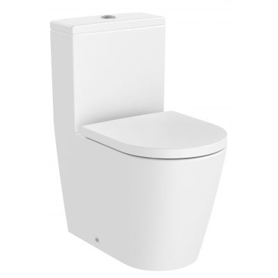 Roca Inspira miska WC stojąca kompakt Rimless biały mat A342529620