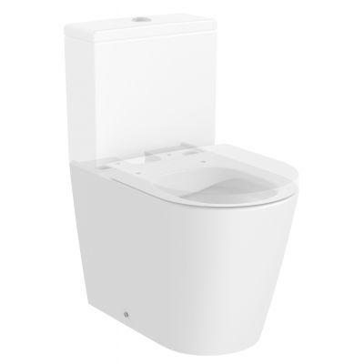 Roca Inspira miska WC stojąca kompakt Rimless biały mat A342529620