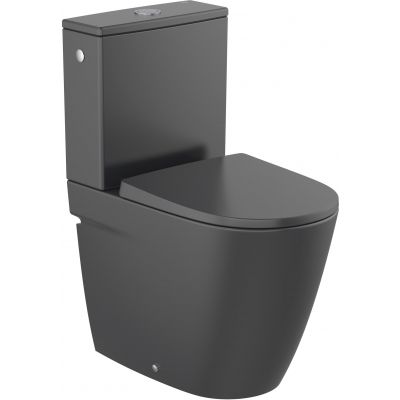 Roca Ona miska WC kompaktowa stojąca Rimless czarna A342688080