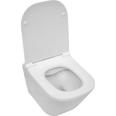 Roca Gap Square Compacto miska WC wisząca Rimless biała A34647A000
