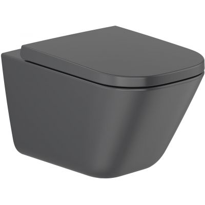 Roca Gap miska WC wisząca bez kołnierza czarny A34647L080