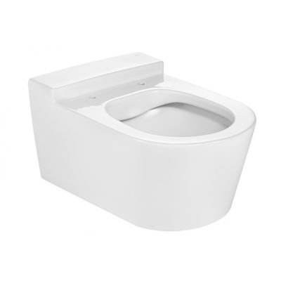 Zestaw Roca Inspira Compacto miska WC wisząca Rimless z deską wolnoopadającą biała (A346528000, A80152C00B)