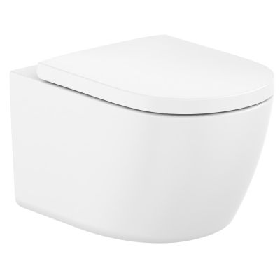 Roca Meridian miska WC wisząca bez kołnierza ze spłukiwaniem wirowym biały mat A346747620