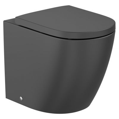 Roca Meridian miska WC stojąca bez kołnierza ze spłukiwaniem wirowym czarny mat A347747080
