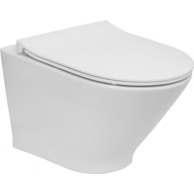Roca Gap Round Compacto miska WC wisząca Rimless z deską wolnoopadającą biały A34H0N3000