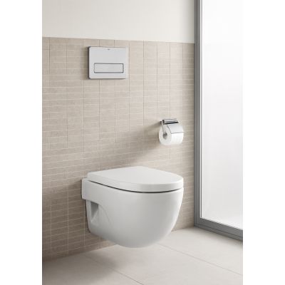 Roca Meridian miska WC wisząca Rimless z deską Slim wolnoopadającą biała A34H240000