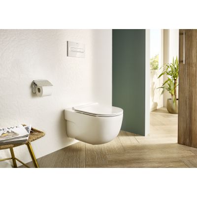 Roca Meridian-N Compacto miska WC wisząca Rimless z deską wolnoopadającą slim biała A34H242000
