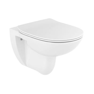 Roca Debba Round miska WC wisząca z deską wolnoopadającą slim biała A34H992000