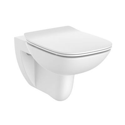 Roca Debba Square miska WC wisząca Rimless z deską wolnoopadającą slim biała A34H993000