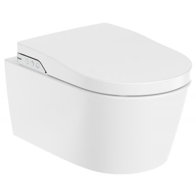 Roca Inspira In-Wash zestaw miska WC wisząca Rimless Supraglaze z deską myjącą biały A803094001