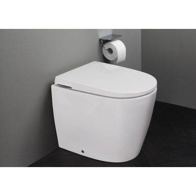 Roca Avant miska WC z deską wolnoopadającą stojąca bez kołnierza ze spłukiwaniem wirowym biały połysk A80336MS0W