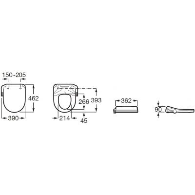 Roca Multiclean deska myjąca biała A804057001