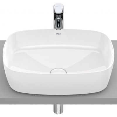 Roca Inspira Soft umywalka 50x37 cm nablatowa prostokątna biała A327500000