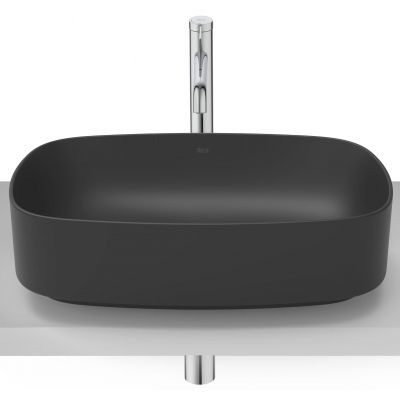 Roca Ona umywalka 50x37 cm owalna nablatowa czarna A3275L0080