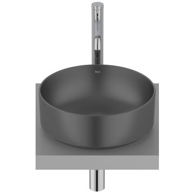 Roca Ona umywalka 37x37 cm okrągła nablatowa czarna A32768J080