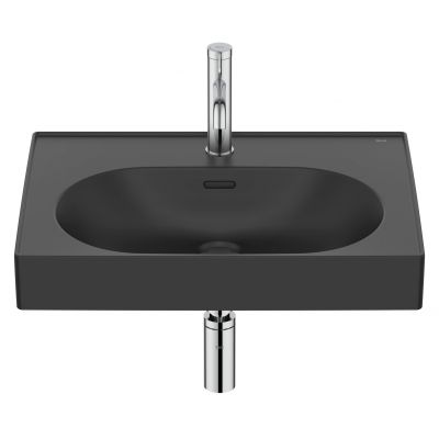 Roca Meridian umywalka 60x46 cm prostokątna ścienna-meblowa czarna A327742080