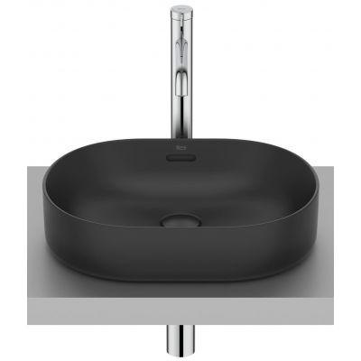 Roca Meridian umywalka 46x36,5 cm owalna nablatowa czarna A327748080