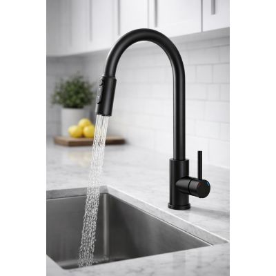 Ruvetti Camellia bateria kuchenna do filtra wody stojąca czarna 1004MB