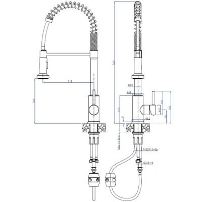 Ruvetti Amauro bateria kuchenna stojąca czarna 1006MB