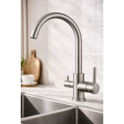 Ruvetti Antilia bateria kuchenna do filtra wody stojąca stal 1007BS