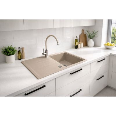 Ruvetti Axel zlewozmywak granitowy 79x50 cm beżowy 3001AX_BE160_W