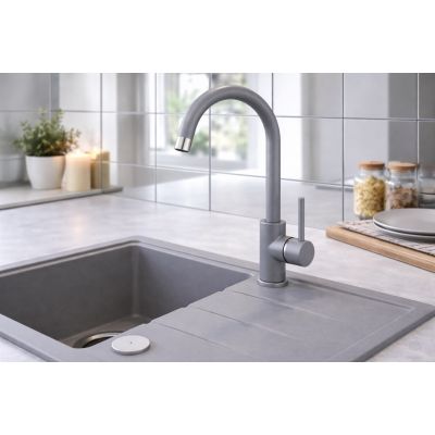 Ruvetti Fiori bateria kuchenna stojąca szara 1001GR