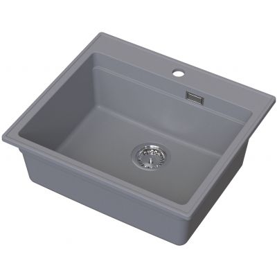 Ruvetti Absol 60 zlewozmywak granitowy 56x50 cm szary 3001AB_GR60_W