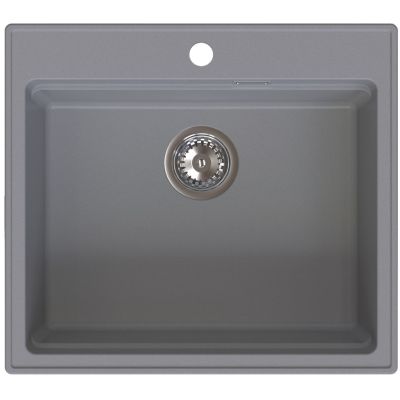 Ruvetti Absol 60 zlewozmywak granitowy 56x50 cm szary 3001AB_GR60_W