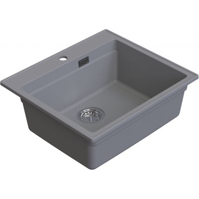 Ruvetti Absol 60 zlewozmywak granitowy 56x50 cm szary 3001AB_GR60_W