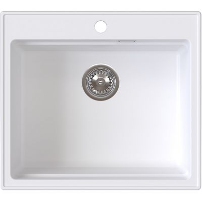 Ruvetti Absol 60 zlewozmywak granitowy 56x50 cm biały 3001AB_WH60_W