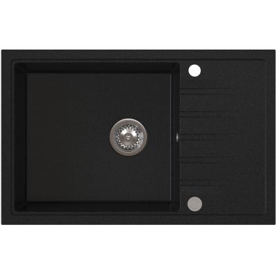 Ruvetti Axel 160 XL zlewozmywak granitowy 78x50 cm czarny 3001AX_BC160XL_W