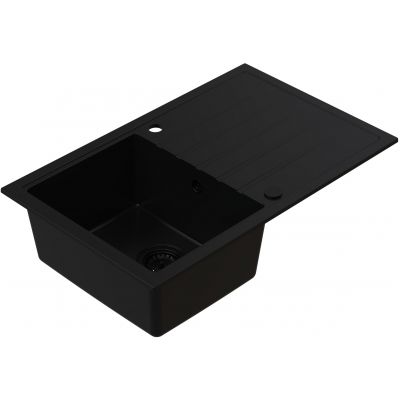 Ruvetti Axel zlewozmywak granitowy 79x50 cm czarny 3001AX_FB160_W