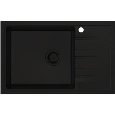 Ruvetti Axel Axel 160 XL zlewozmywak granitowy 78x50 cm full black 3001AX_FB160XL_W