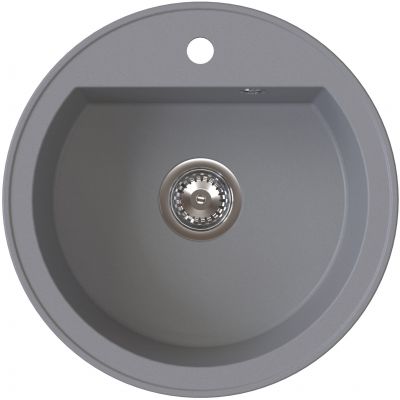 Ruvetti Ditto zlewozmywak granitowy 51x51 cm szary 3001DR_GR_W