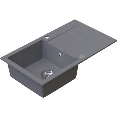Ruvetti Pino zlewozmywak granitowy 77x44 cm szary 3001PI_GR160_W