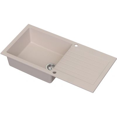 Ruvetti Pineko 160 Long zlewozmywak granitowy 100x50 cm beżowy 3001PN_BE160L-W