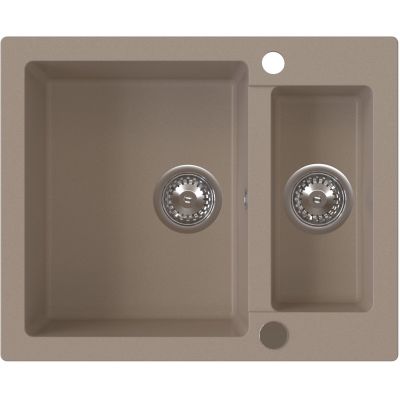Ruvetti Signum zlewozmywak granitowy 60,5x49,5 cm beżowy 3001S_BE1520_W