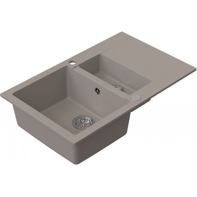 Ruvetti Signum zlewozmywak granitowy 79x49,5 cm beżowy 3001S_BE1560_W