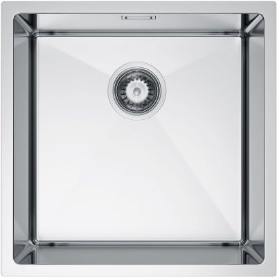 Ruvetti Stelio zlewozmywak stalowy z syfonem 44x44 cm stal 5001S_BS50_P