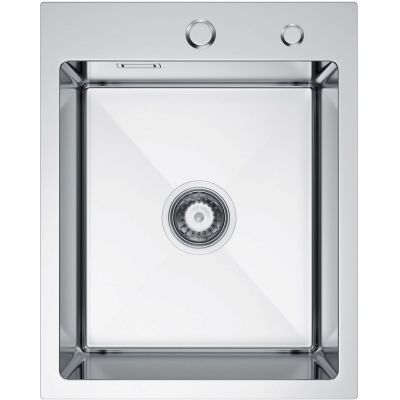 Ruvetti Masivo zlewozmywak z dozownikiem 50x40 cm stal 5002M_BS40_W