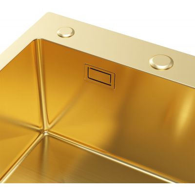 Ruvetti Masivo zlewozmywak z dozownikiem 78x49 cm złoty 5002M_PVD_GOLD160_WL