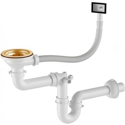 Ruvetti Masivo zlewozmywak z dozownikiem 50x40 cm złoty 5002M_PVD_GOLD40_W