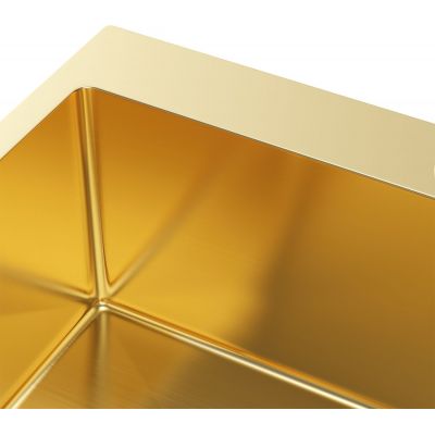 Ruvetti Masivo zlewozmywak stalowy 60x50 cm złoty 5002M_PVD_GOLD60_W