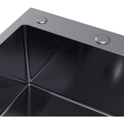 Ruvetti Masivo zlewozmywak z dozownikiem 78x49 cm grafit 5002M_PVD_GRF160_WL