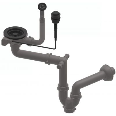 Ruvetti odpływ zlewozmywakowy 3,5'' z syfonem 6004A-MB
